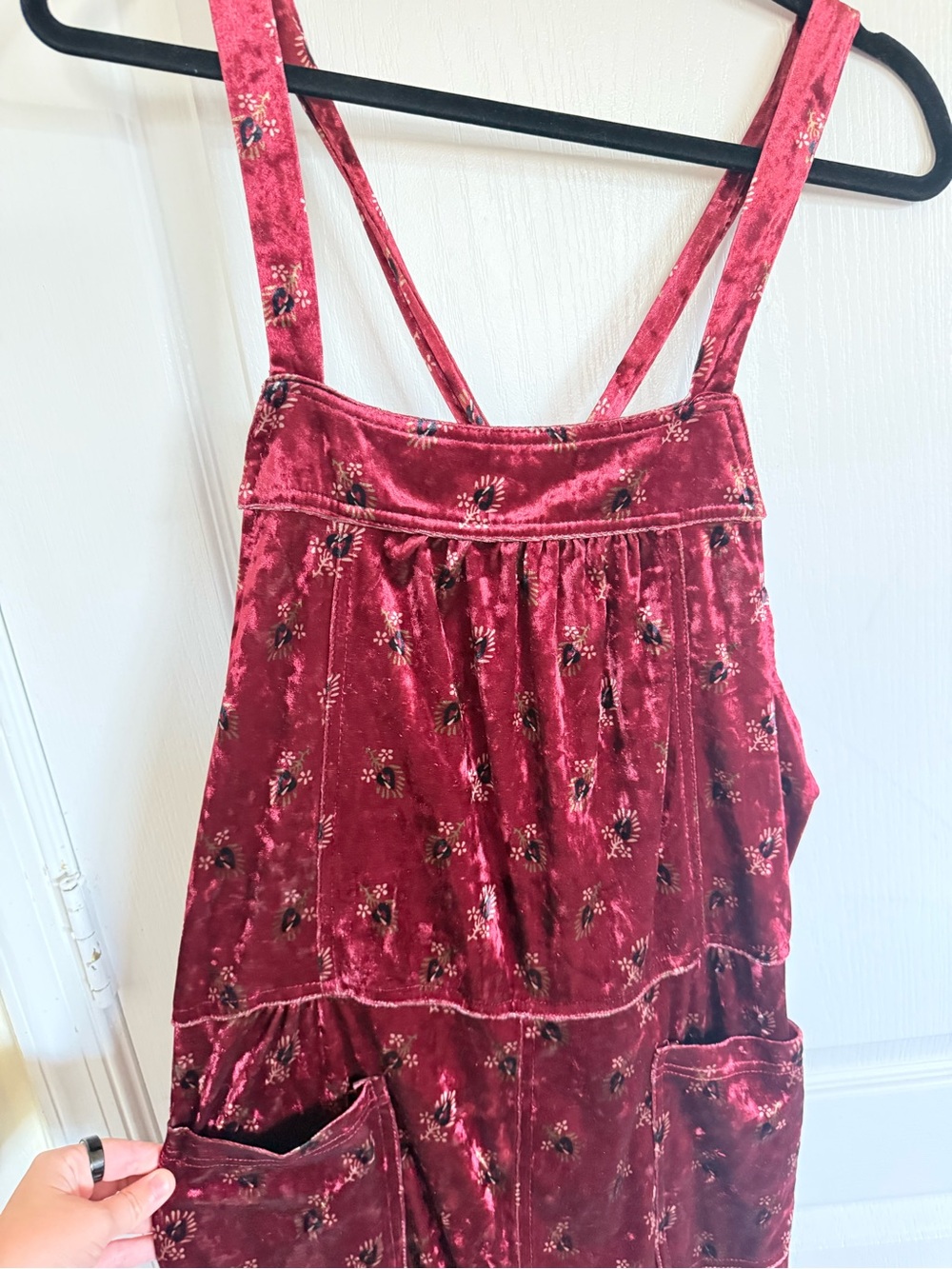 Natural Life Velvet Dakota Tie Wide Leg Jumpsuit - Picture 5 of 8